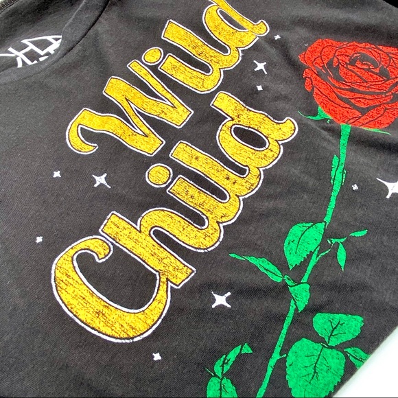 NWT Chaser Vintage Wild Child Rose Tee, S - Picture 9 of 13
